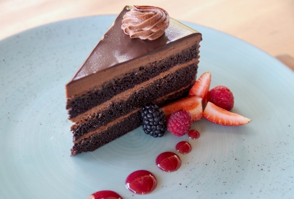 Slice Chocolate Cake