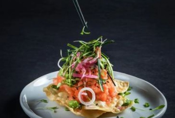 Salmon Tostada