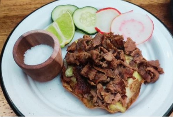 Grilled Beef tostada